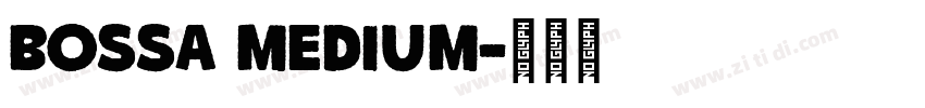 Bossa Medium字体转换